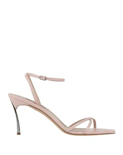Casadei Woman Sandals Pink Size 11 Leather