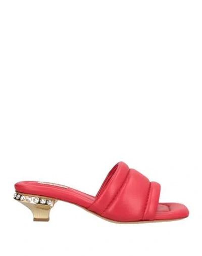 Casadei Woman Sandals Red Size 5 Leather