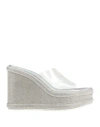 Casadei Jasmine Diadema 120mm Mules In Transparent