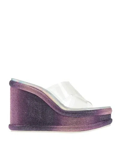 Casadei Woman Sandals Transparent Size 8 Pvc - Polyvinyl Chloride