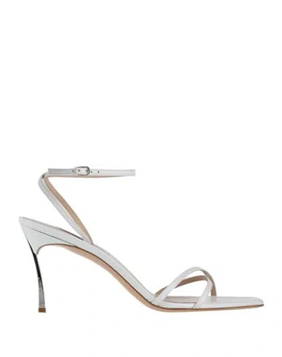 Casadei Woman Sandals White Size 6 Leather