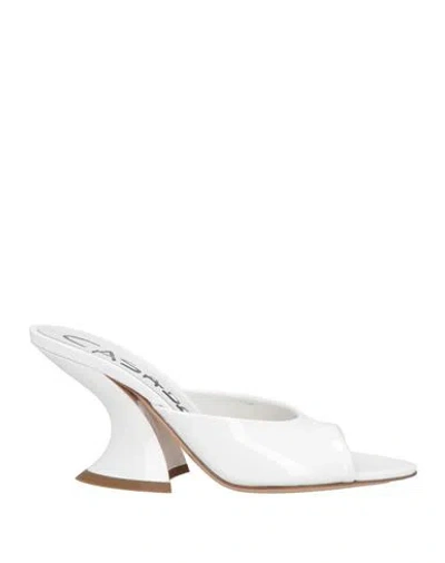 Casadei Woman Sandals White Size 7 Leather
