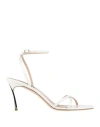 Casadei Woman Sandals White Size 7 Leather In White