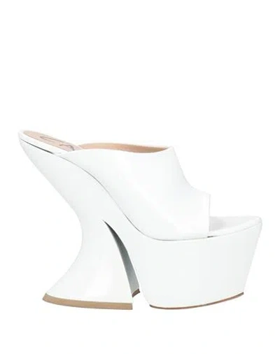 Casadei Woman Sandals White Size 8 Leather