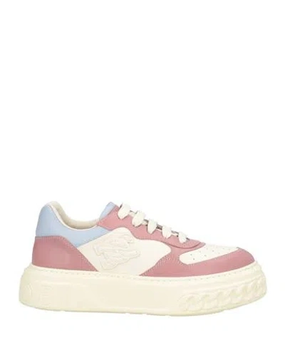Casadei Woman Sneakers Antique Rose Size 6 Calfskin In Pink