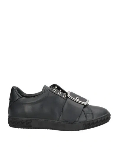 Casadei Woman Sneakers Black Size 7 Leather