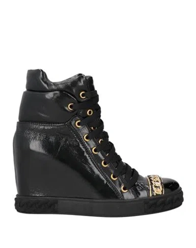 Casadei Woman Sneakers Black Size 7 Leather