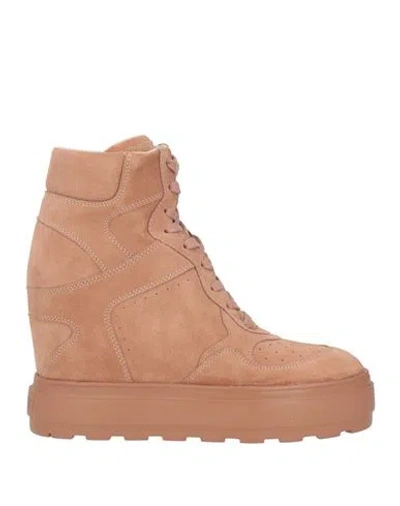 Casadei Woman Sneakers Blush Size 6 Leather In Pink