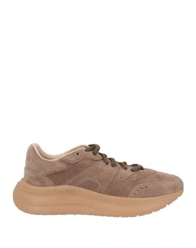 Casadei Woman Sneakers Camel Size 9 Leather In Brown