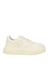 Casadei Woman Sneakers Cream Size 8 Leather