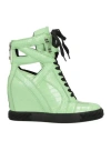 Casadei Woman Sneakers Light Green Size 8 Leather In Green
