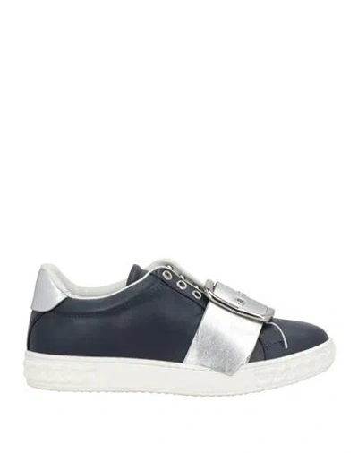 Casadei Woman Sneakers Navy Size 11 Leather