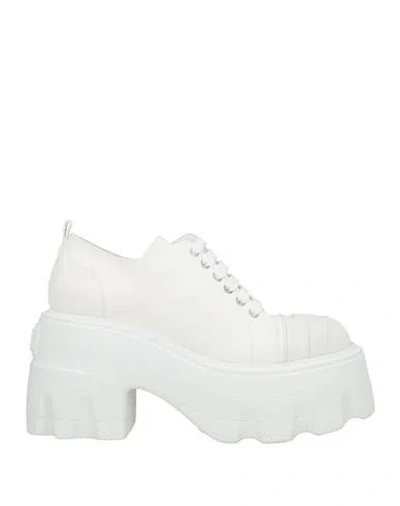 Casadei Woman Sneakers Off White Size 5 Leather, Rubber In Multi