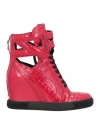 Casadei Woman Sneakers Red Size 8 Leather