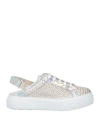 Casadei Woman Sneakers Silver Size 11 Leather In Silver