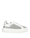 Casadei Woman Sneakers Silver Size 7 Soft Leather