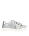 Casadei Woman Sneakers Silver Size 7.5 Leather In Silver