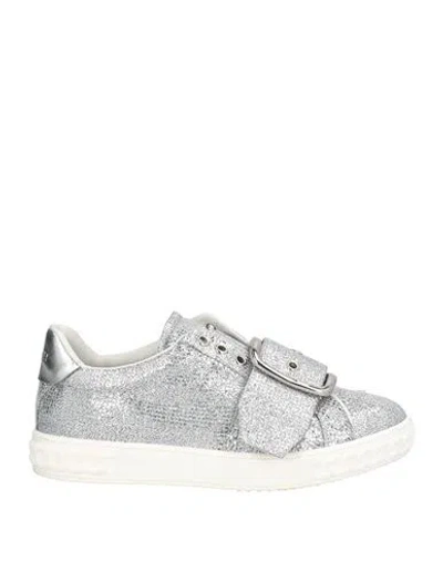 Casadei Woman Sneakers Silver Size 7.5 Leather