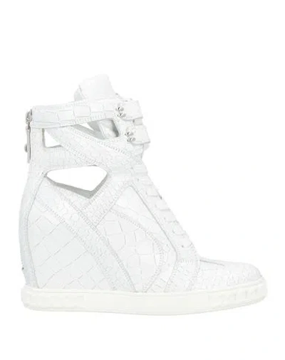 Casadei Woman Sneakers White Size 11 Leather
