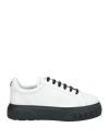 Casadei Woman Sneakers White Size 7.5 Leather In White
