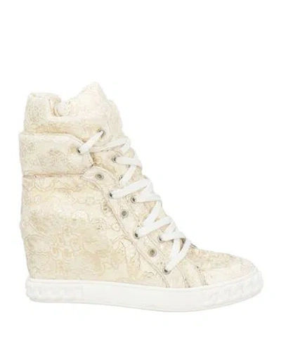 Casadei Woman Sneakers White Size 7.5 Leather
