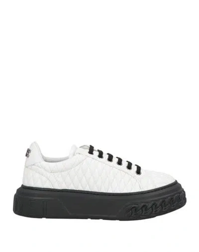 Casadei Woman Sneakers White Size 7.5 Leather