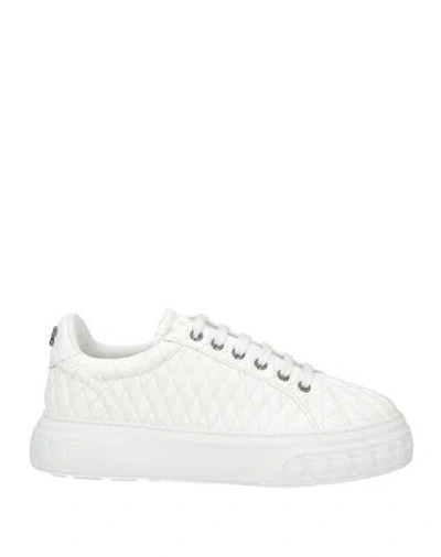 Casadei Woman Sneakers White Size 8 Leather