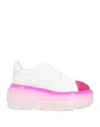 Casadei Nexus Lace-up Platform Sneakers In White