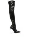 Casadei Suede Blade Over-the-knee Boots 100 In Black