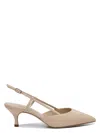 Casadei Beige Heeled Shoes With Pointed Toe In Beige