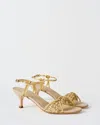 Casadei Women's Julia Marbella Heel In Bambu'+oro In Gold