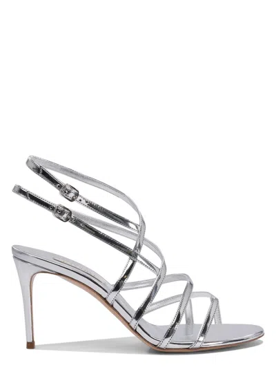 CASADEI WOMEN'S METALLIC STRAPPY OPEN TOE SANDALS