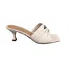 Casadei Women Slide With Crystal Stones In White In White