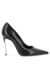 Casadei Sculpted-heel 110mm Leather Pumps In Black