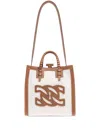 Casadei Logo-patch Tote Bag In Leather Brown