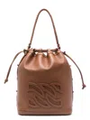 Casadei Voyage Leather Bucket Bag In Leather Brown
