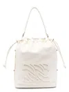 Casadei Women's Voyage Leather Bucket Bag In White