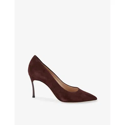 Casadei Womens Dark Brown Blade 80 Suede Courts Eur 37 / 4 Uk
