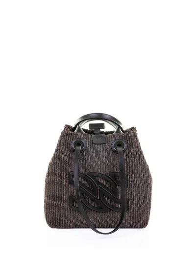 Casadei Woven Fabric Shopping Bag