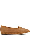 Casadei Woven Flat Loafers