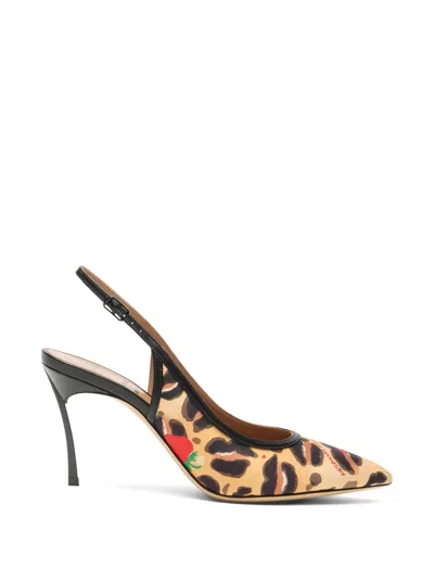 Casadei X Enriquez Blade Pumps In Brown