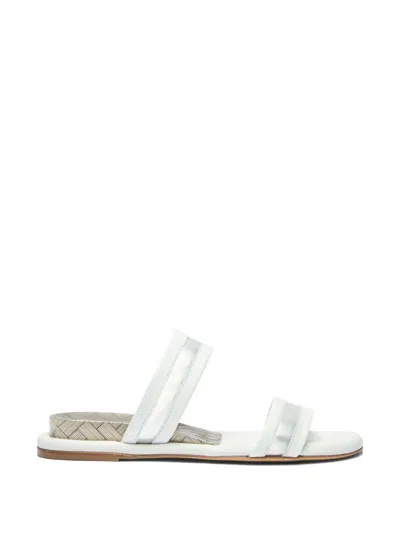 Casadei Zeppa Blade Reflex Sandals In White
