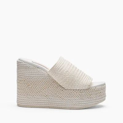 Casadei 120mm Twiga Platform Wedges In White