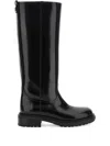 Casadei Zip-up Leather Boots In Black