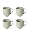 Casafina By Costa Nova Pacifica Dinnerware Mug, Set Of 4 In Gray