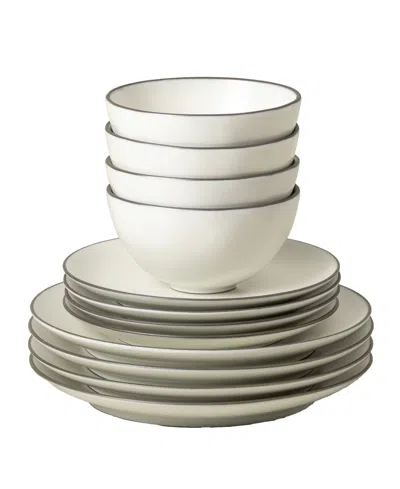 Casafina By Costa Nova Stacked 12 Pc. Dinnerware Set, Service For 4 In White