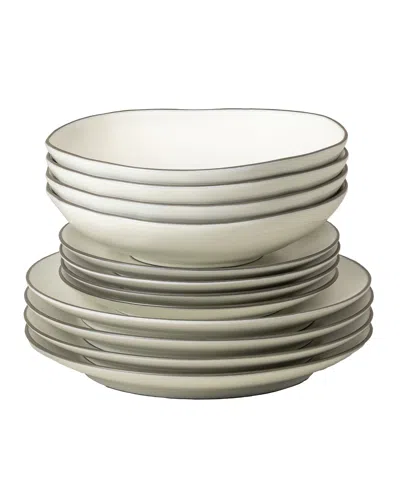 Casafina By Costa Nova Stacked 12 Pc. Dinnerware Set, Service For 4 In White