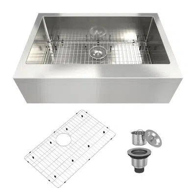 Casainc 33'' L Single Bowl Stainless Steel Kitchen Sink In Brushed