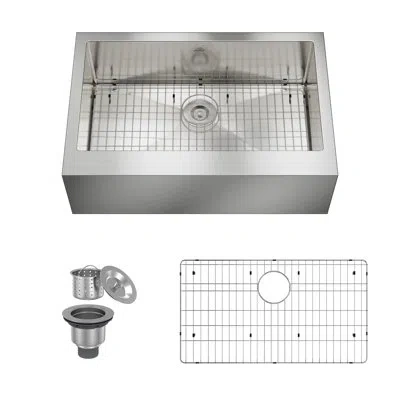Casainc 33" L X 22" W Kitchen Sink With Accessories In Brushed