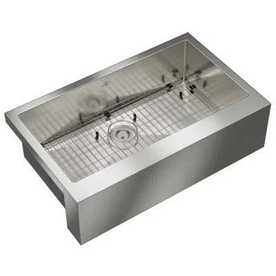 Casainc 36"l Single Bowl Stainless Steel Farmhouse Kitchen Sink In Brushed